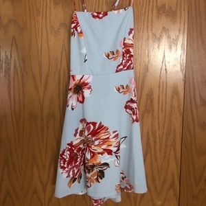 Baby Blue Floral Dress